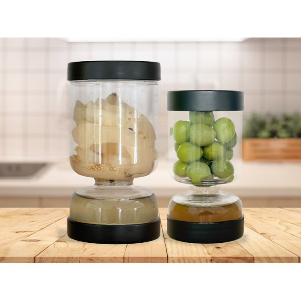 Flip'N Drain Jar - vendbart sylteglas