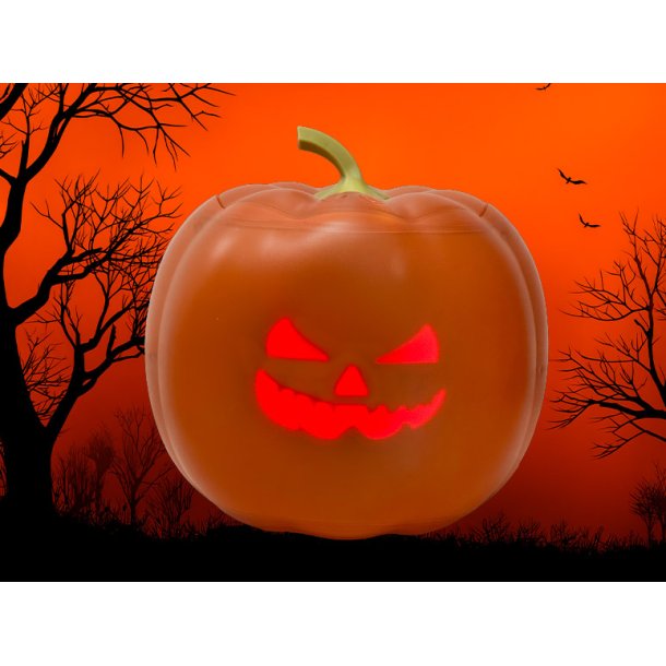 Halloween Gr�skar med LED ansigter og musik