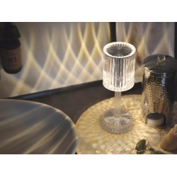 Crystal Touch genopladelig LED lampe 